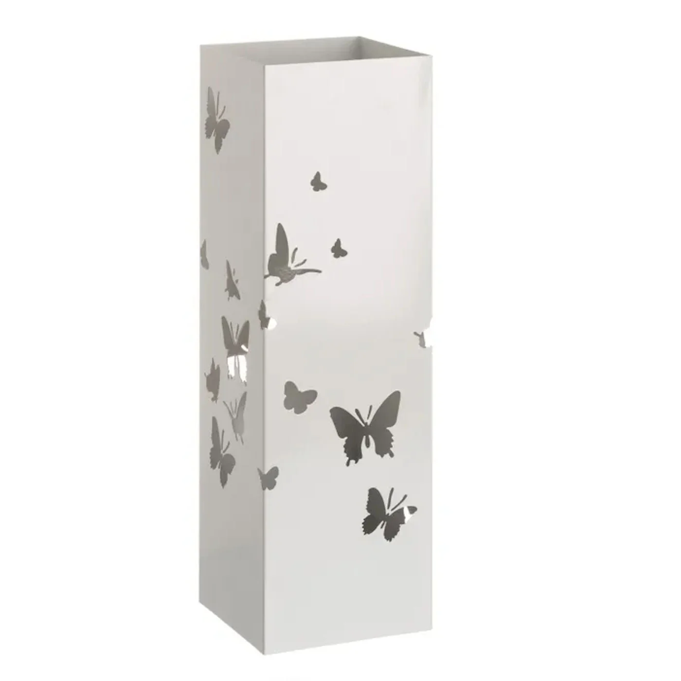 Modern Style 49x15,5 cm Square Metal Butterfly Umbrella Holder Plastic Container Umbrella Holder