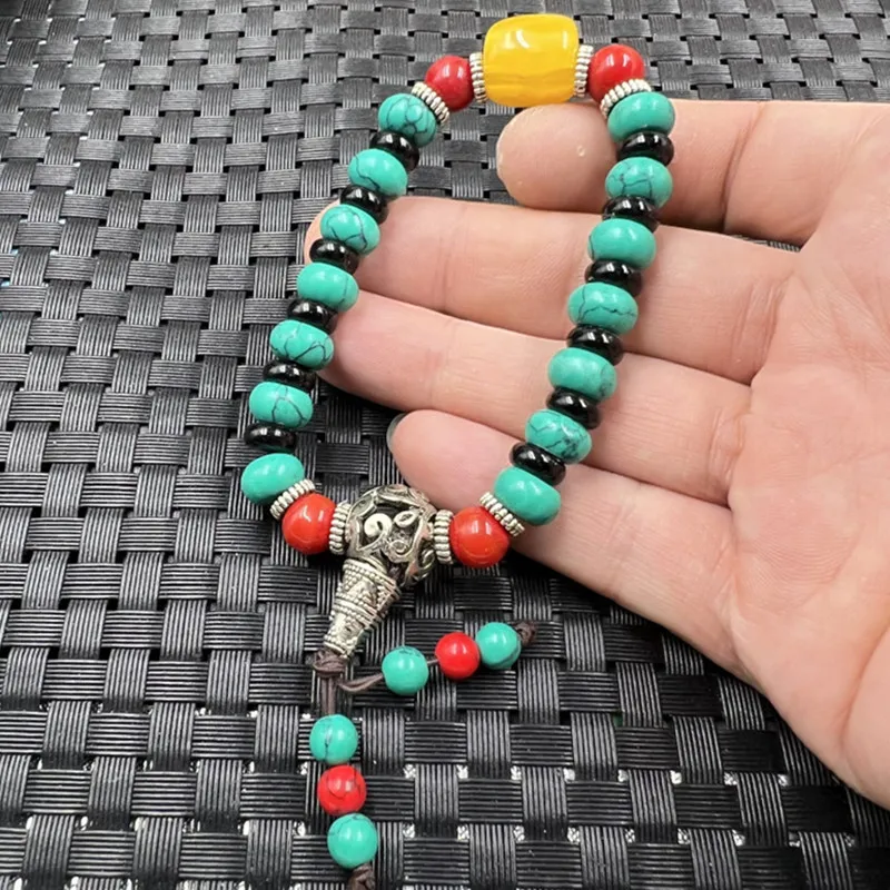 모조 터키석 주판 비즈, 모조 옥 팔찌, 남녀 동일 옥 버클, 장식 팔찌, 전체