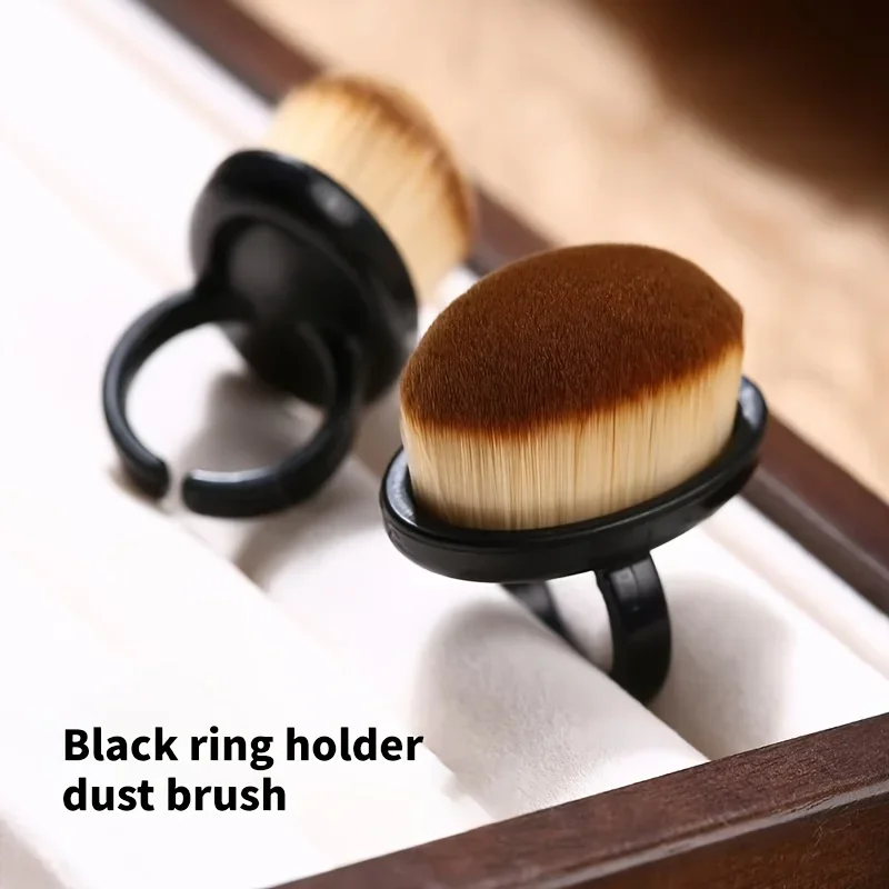 10 spazzole per la pulizia delle unghie, spazzole per dita con design ad anello per la cura delle unghie dei piedi delle mani, strumento portatile per la rimozione dello sporco della polvere per uso in salone