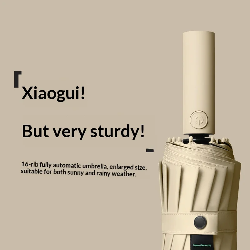 

16-реберный автоматический складной зонт, ветрозащитный, с защитой от ультрафиолета, большой зонт от солнца и дождя для мужчин и женщин
