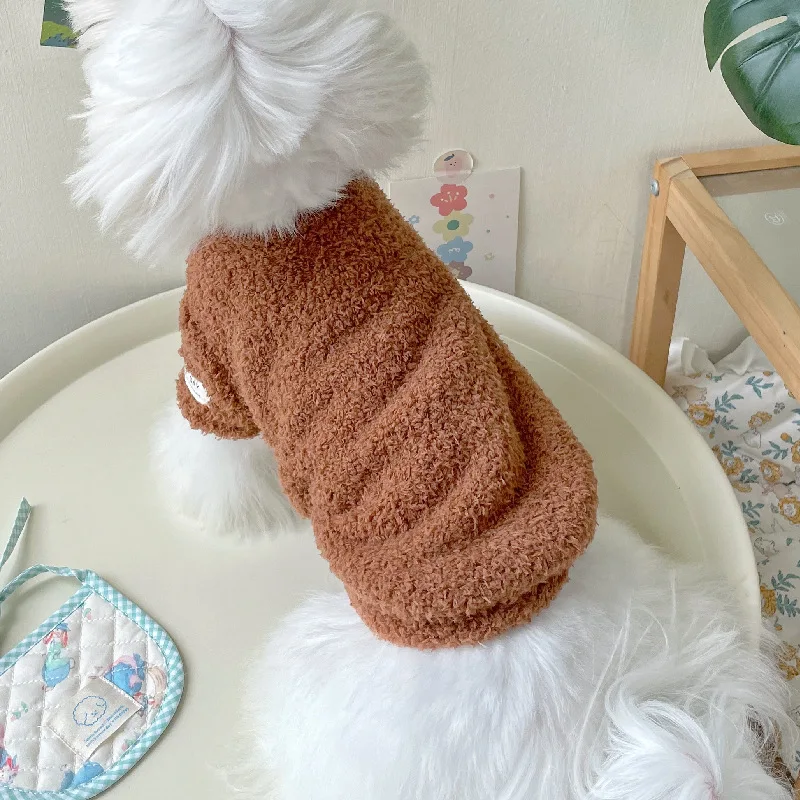 Dog Sweater for Small Dogs Winter Warm Solid Color Pet Sweater for Small Medium Dogs Dachshund Puppy Clothes Taddy Dog Supplies