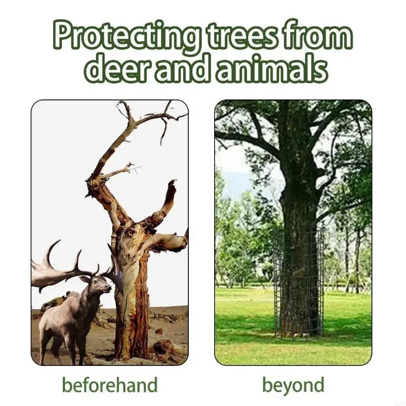 6pcs Tree Trunk Protectors with Metal Stakes for Preventing Tree Trunk from Deer X3UC