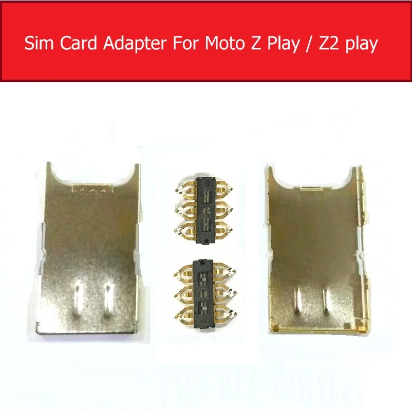 Sim Card Socket For Motorola Moto Z Play Droid XT1635 SIM Card Tray Cover For Moto Z2 Play XT1710 Sim Card Slot Repair Parts