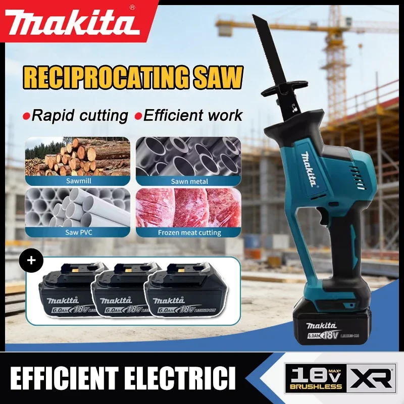 makita-djr189-18v-cordless-electric-reciprocating-saw-brushless-rechargeable-wood-metal-cutting-saw-portable-saw-power-tool
