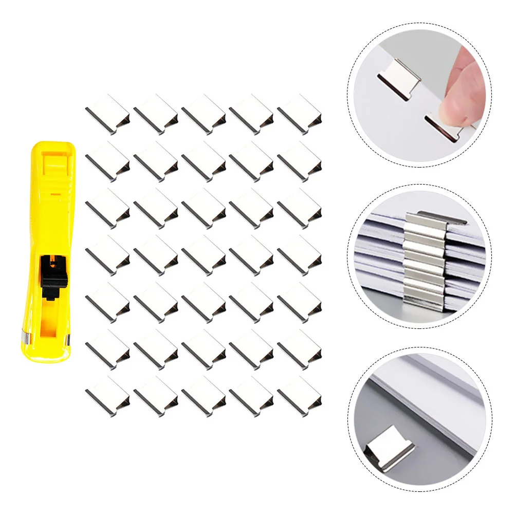 Clam Clip Spare Clamp for Pusher Office Jumbo Paper Clips Decoupage Refill Abs Stainless Steel Document