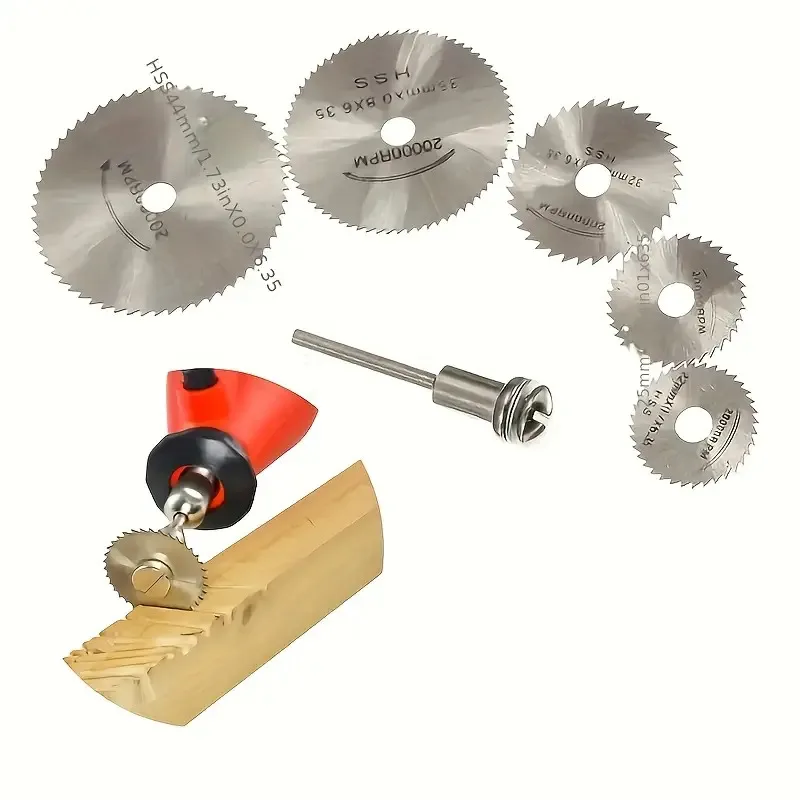 6Pcs Mini Circular Saw Blade, Hss Cutting Disc, Rotating Drilling Tool Accessories For Wood Plastic And Aluminum view 4