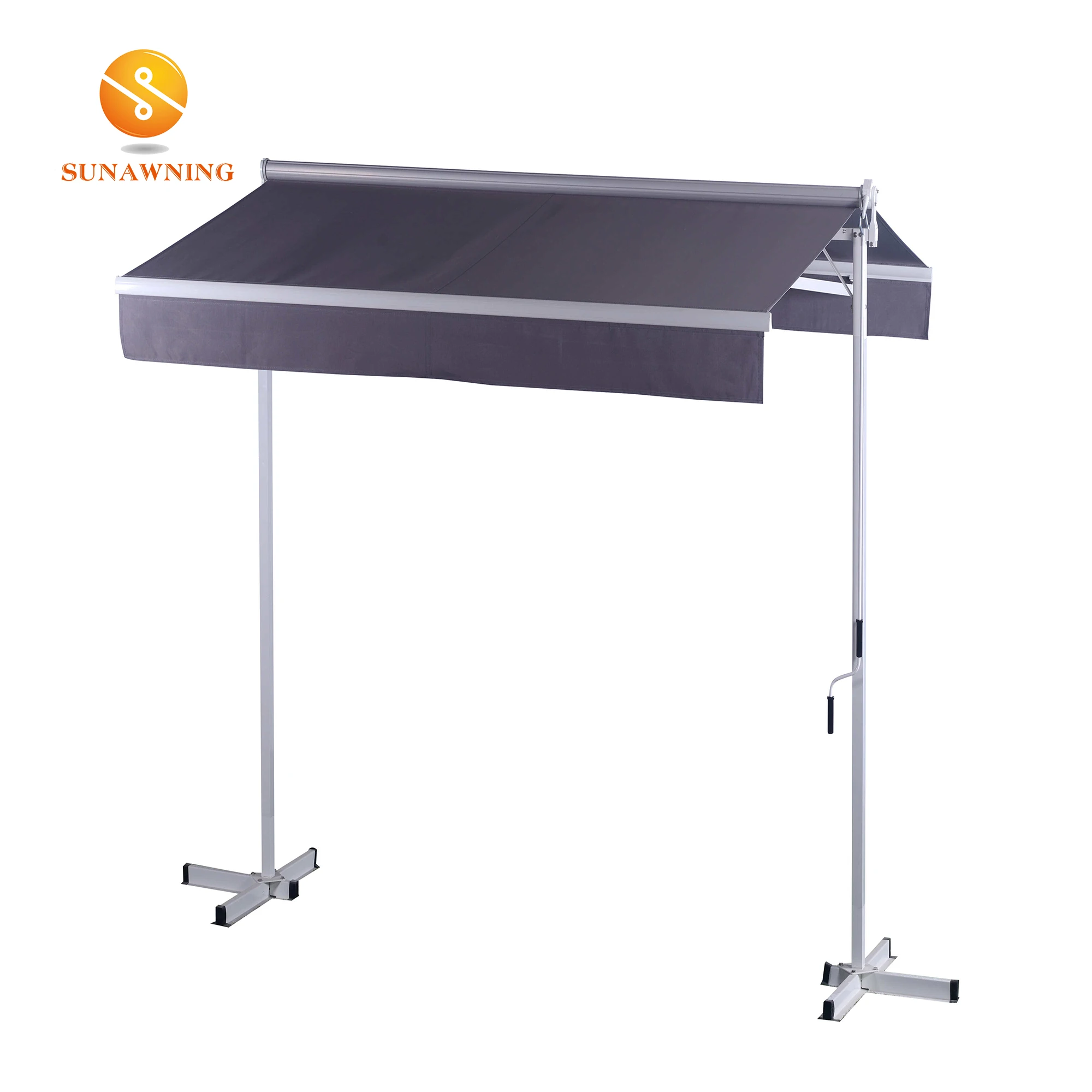 Retractable Free Standing KD Awning with Solar Panels 5X3.5M