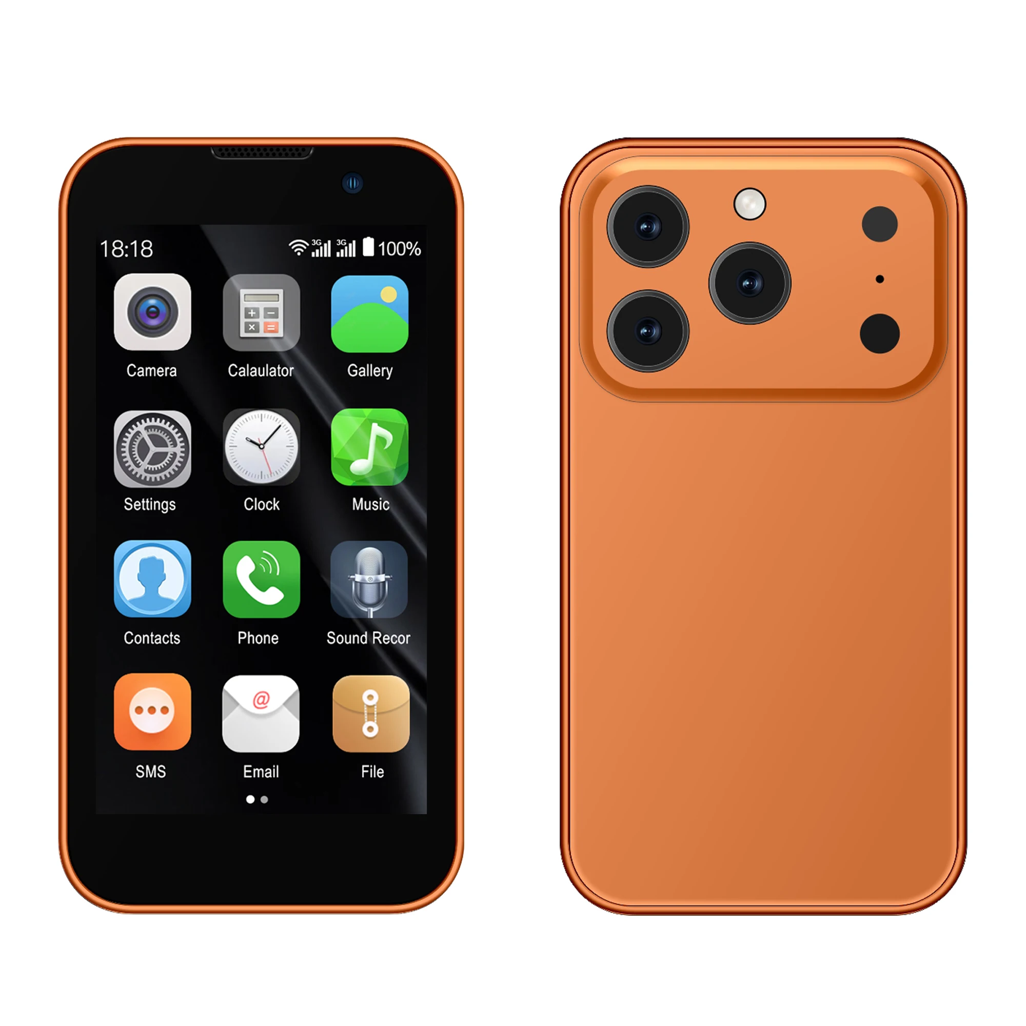 SERVO 17SE MINI 3G Tiny Smartphone Android-systeem Play Store 2GB + 16GB WhatsAPP GPS WiFi Dual SIM-kaart 3.0 "Kleine slimme mobiele telefoon