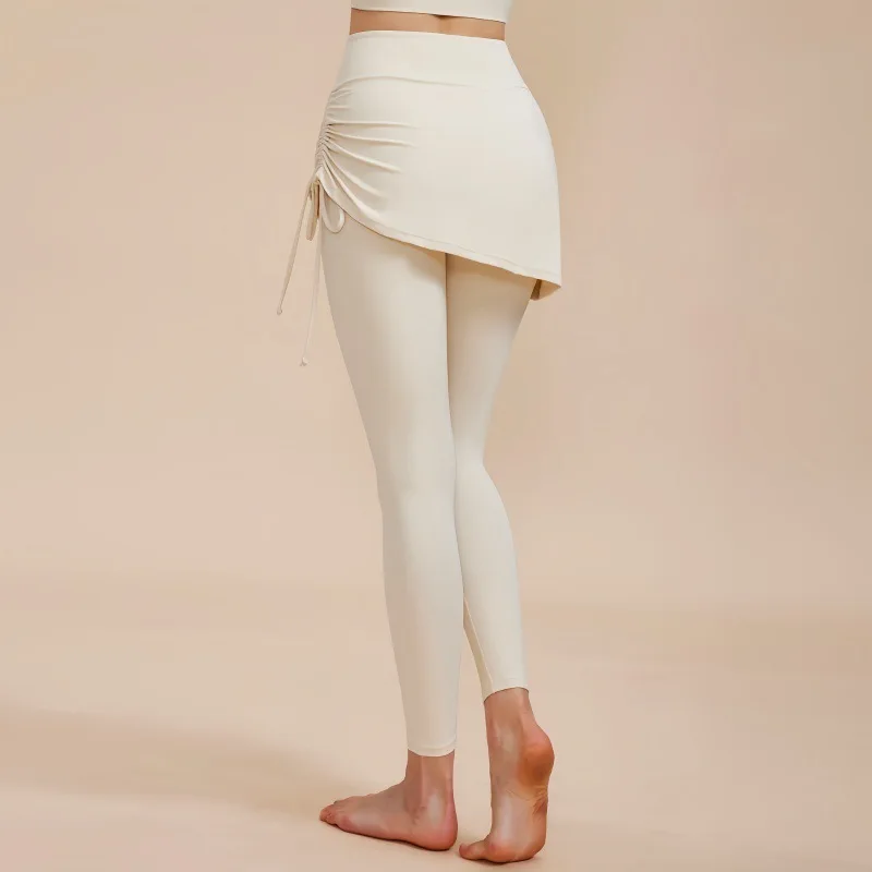 

Fake Two Yoga Pants Fitness Pants High Waist Tight Stretch Hip Lifting Daily Quick Drying