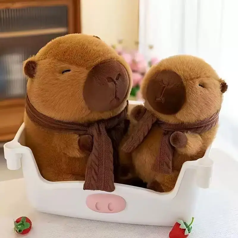 23cm Capybara peluche simulación Capibara Anime juguete esponjoso lindo muñeco de peluche suave muñeco de peluche regalo de Navidad de Acción de Gracias