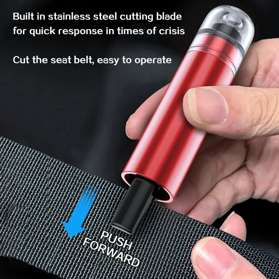 2 In 1 Car Window Breaker Seats Belt Cutter,Upgraded Safe-Hammer Glass Breaker Seatbelt Cutter Emergency Escape Tool view 4