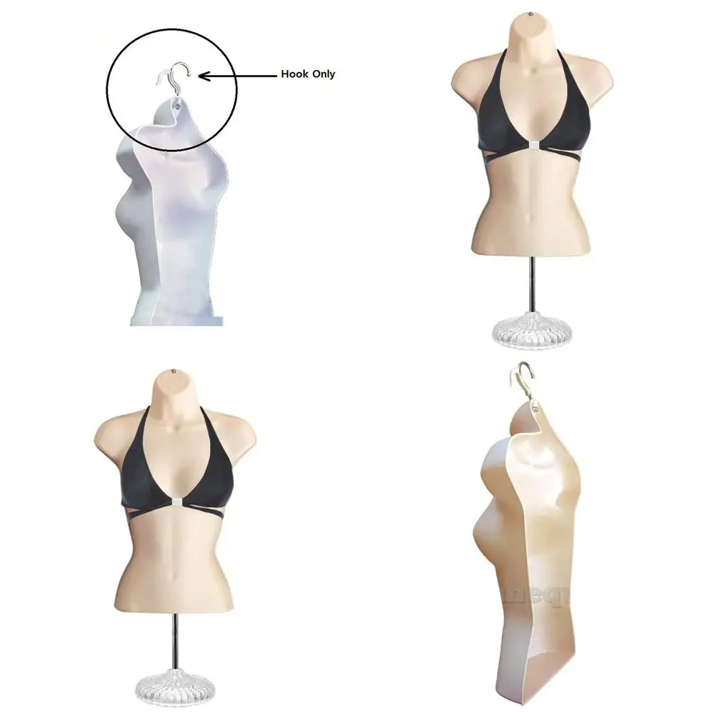 

Hollow Back Mannequin Set with Acrylic Stand and Metal Pole for S-M Sizes