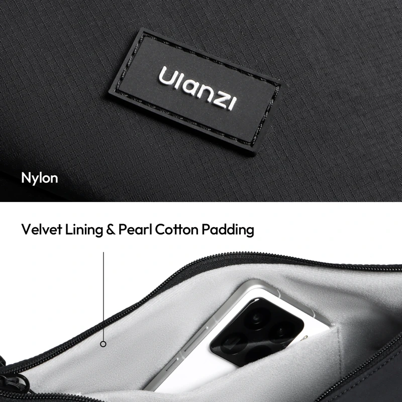 Borsa Fotografica A Tracolla ULANZI HMN1 – 6L, 350g, Divisori Rimovibili, Per DSLR E Mirrorless, Bianco Panna, Impermeabile E Antivibrazione