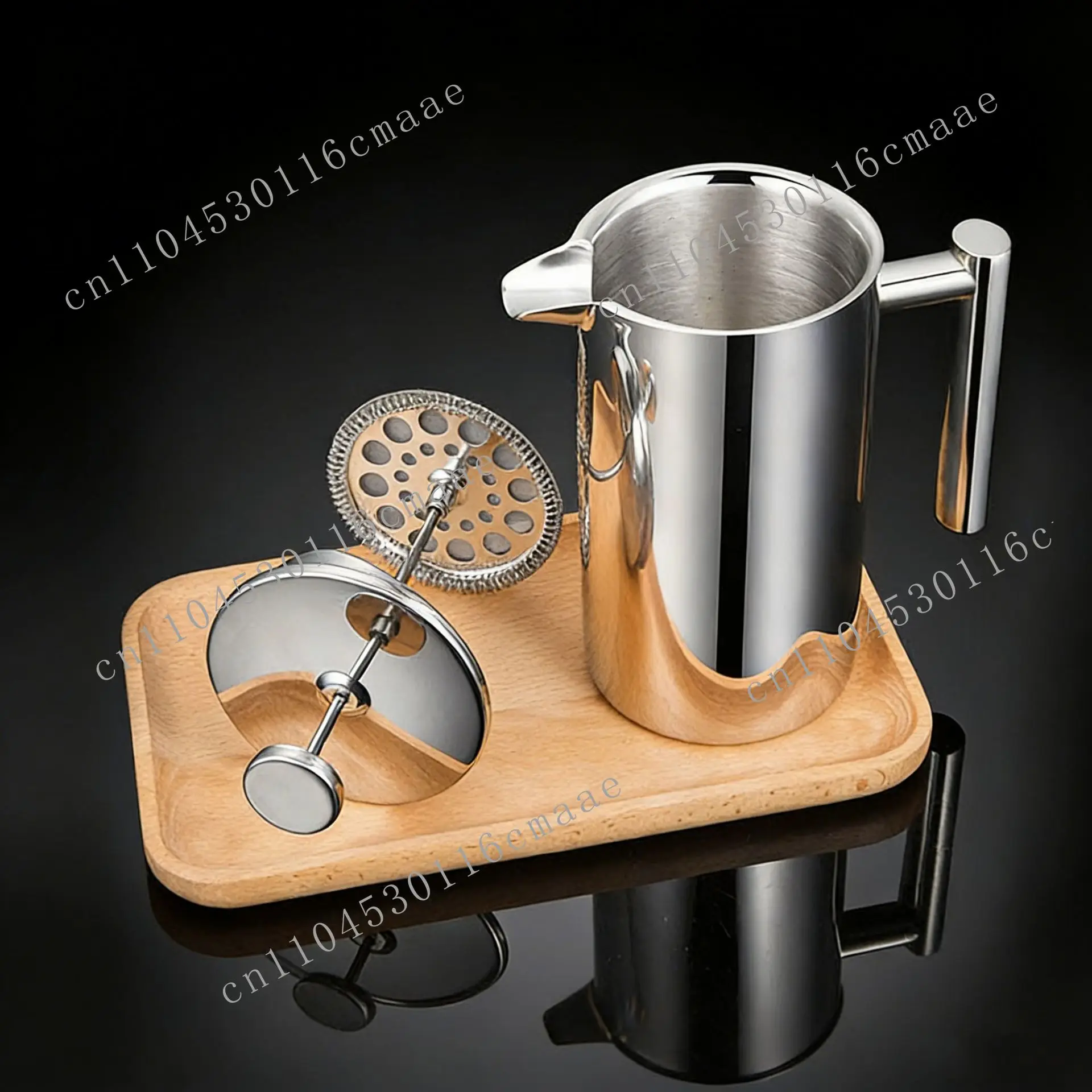 304 stainless steel coffee maker French press hand pour coffee pot double layer French filter tea maker tea brewer brew pot