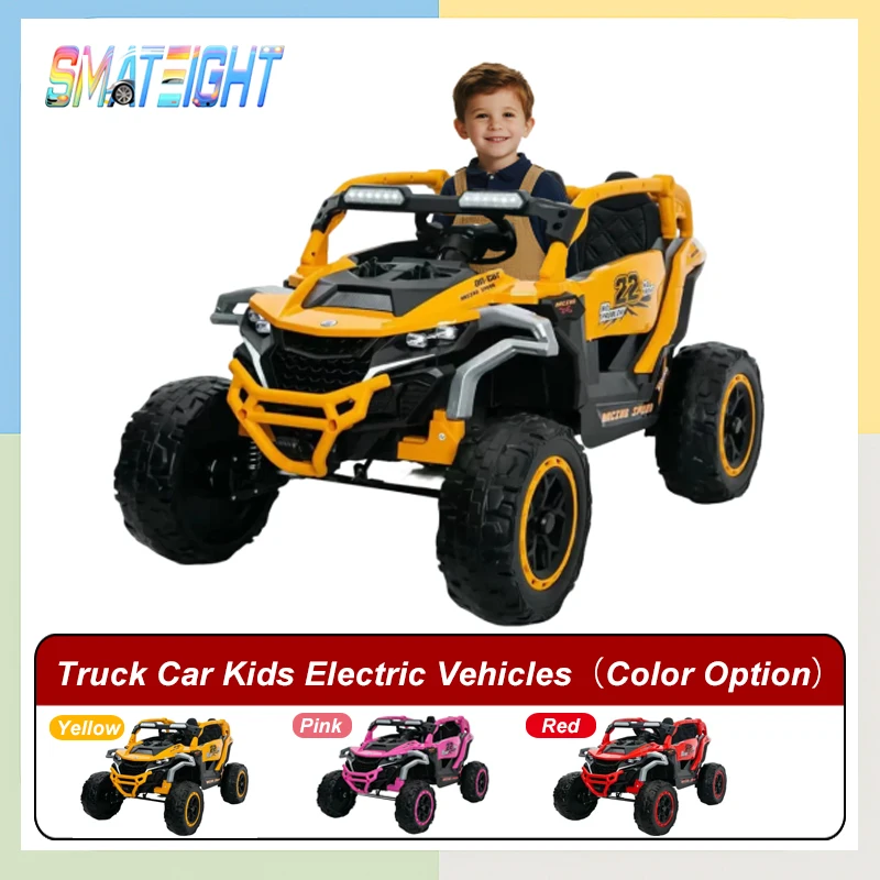 Ride on Models Camion Voiture 12V Véhicules électriques pour enfants, Télécommande, Suspension Amortisseur avant et arrière, 2 places, pour 3-6 ans