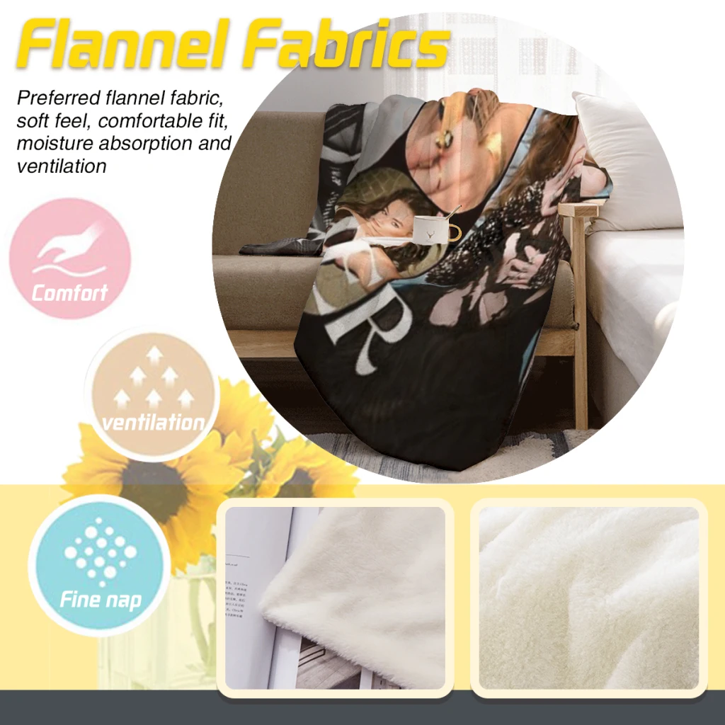 Fletcher Collage Comfortable Flanne Blanket Fluffy Soft Bedroom Decor Sofa Blankets Comforter Home and Decoration