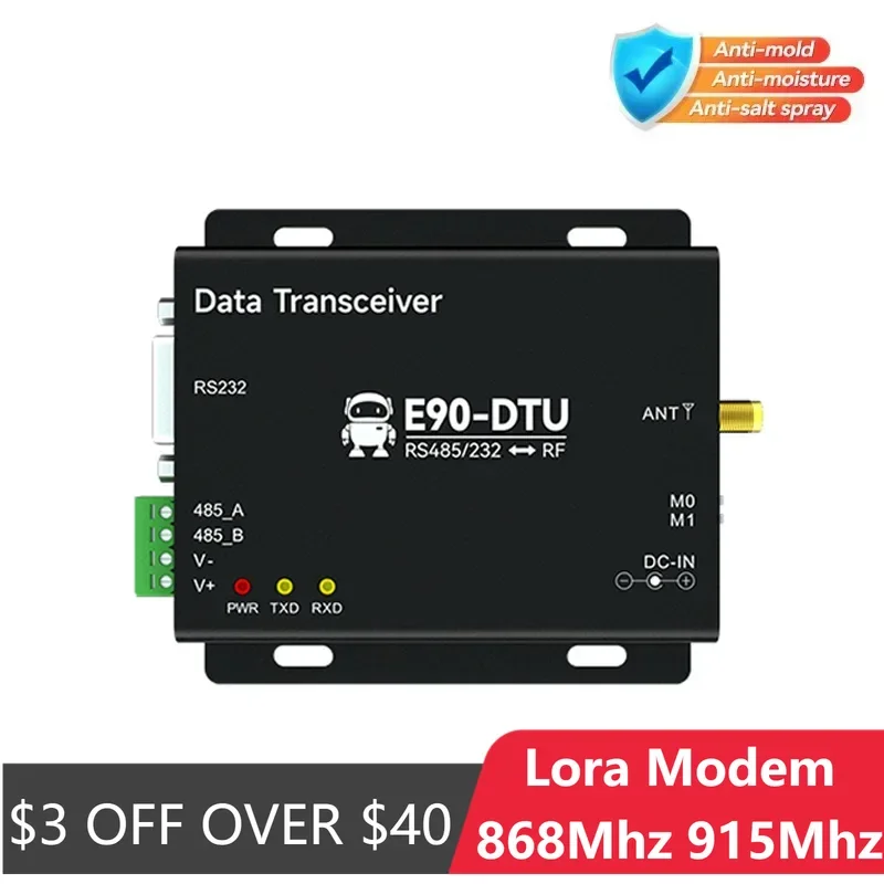 Lora SX1262 868MHz 915MHz 30dBm 10km 범위, 0.3k~62.5kbps RS232/RS485 무선 LoRa 모뎀 E90-DTU(900SL30) 실사용 리뷰 및 성능 분석