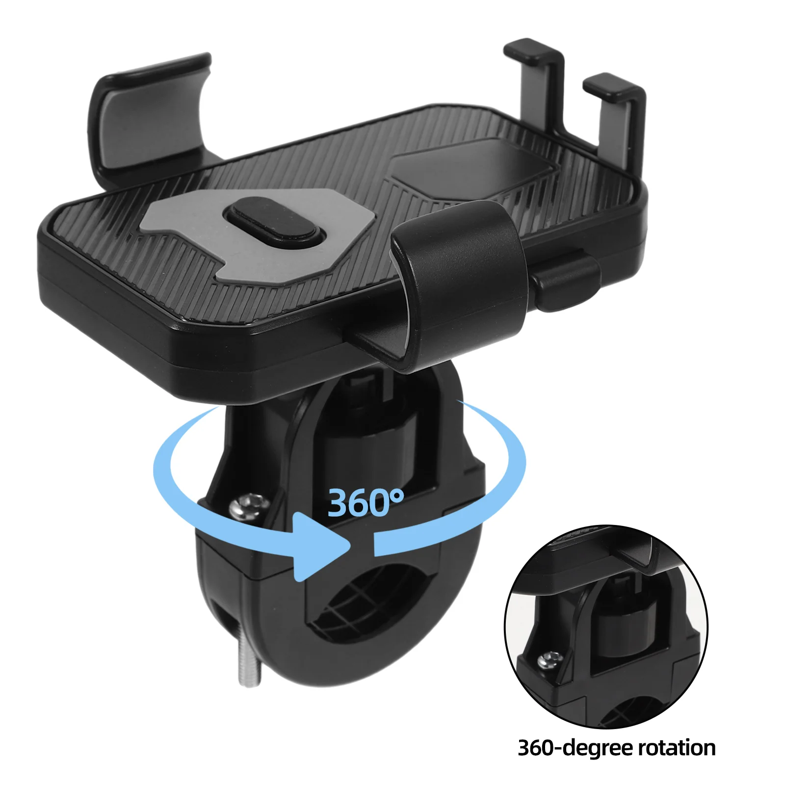 

Cycling Phone Mount Holder Shockproof Design Black Color Handlebar Support Stand 360 Degree Rotation Bike Motorcycle Rack