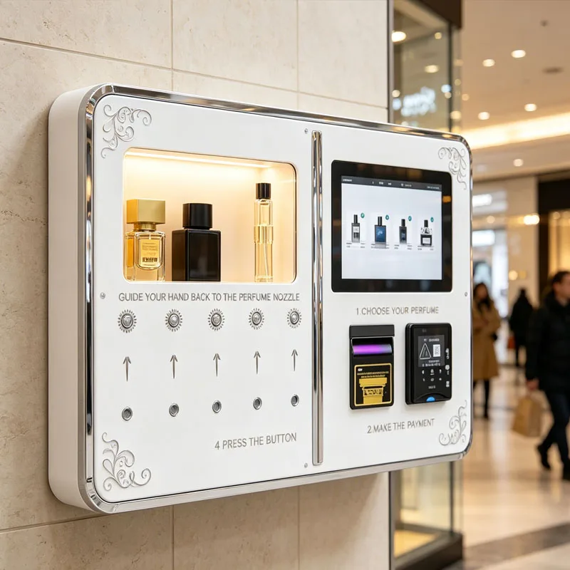 Fragrance Sampling Kiosk Self Service Perfume Vending Machine with Interactive Display Wholesale Customized