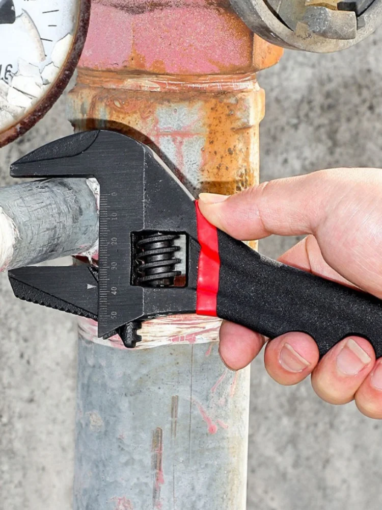 JUSTINLAU 1 Stück 6/8 Zoll Kurzgriff Verstellbarer Schraubenschlüssel, Übergroßer Offener Mini-Schraubenschlüssel, Großdurchmesser-Handwerkzeug für Badezimmerreparaturen – Detail 11