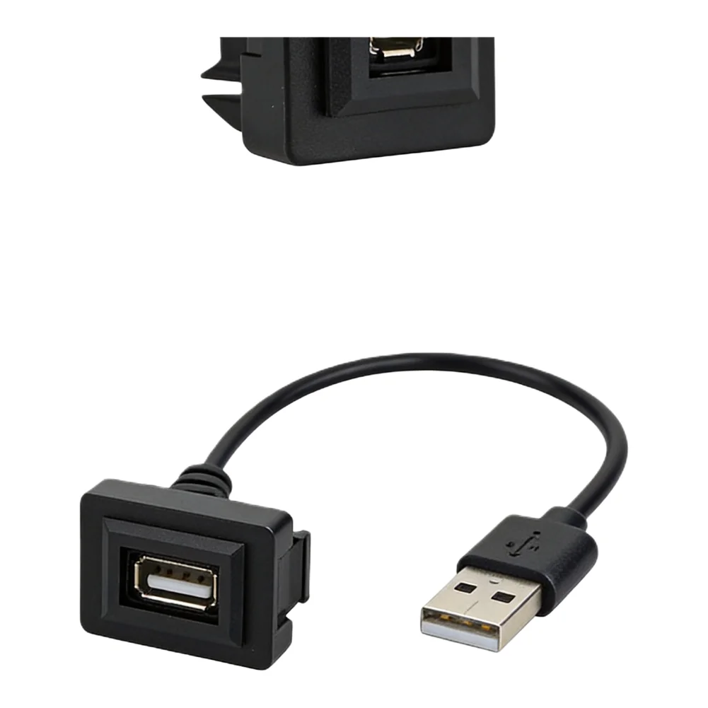 Car Accessories USB Socket Cable 200mm Cable Length Hassle-free Installation Minimum Cut-out Size For FJ Cruiser