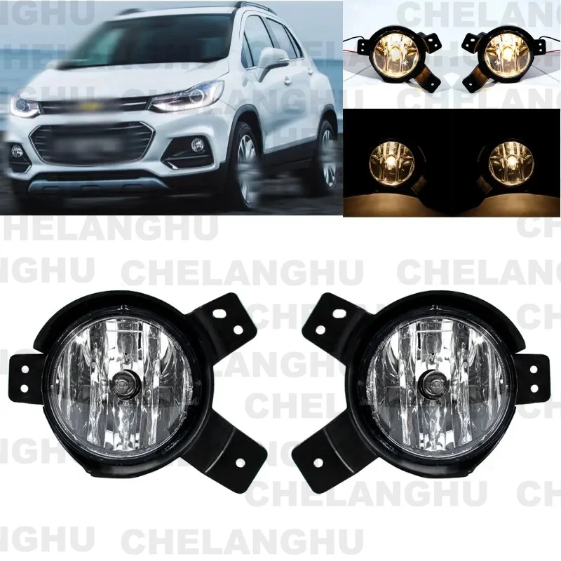 

Pair Left+Right Side Fog Light Lamp With Halogen Bulbs For Chevrolet Trax 2017 2018 2019 2020 2021 2022 42549355 42549356