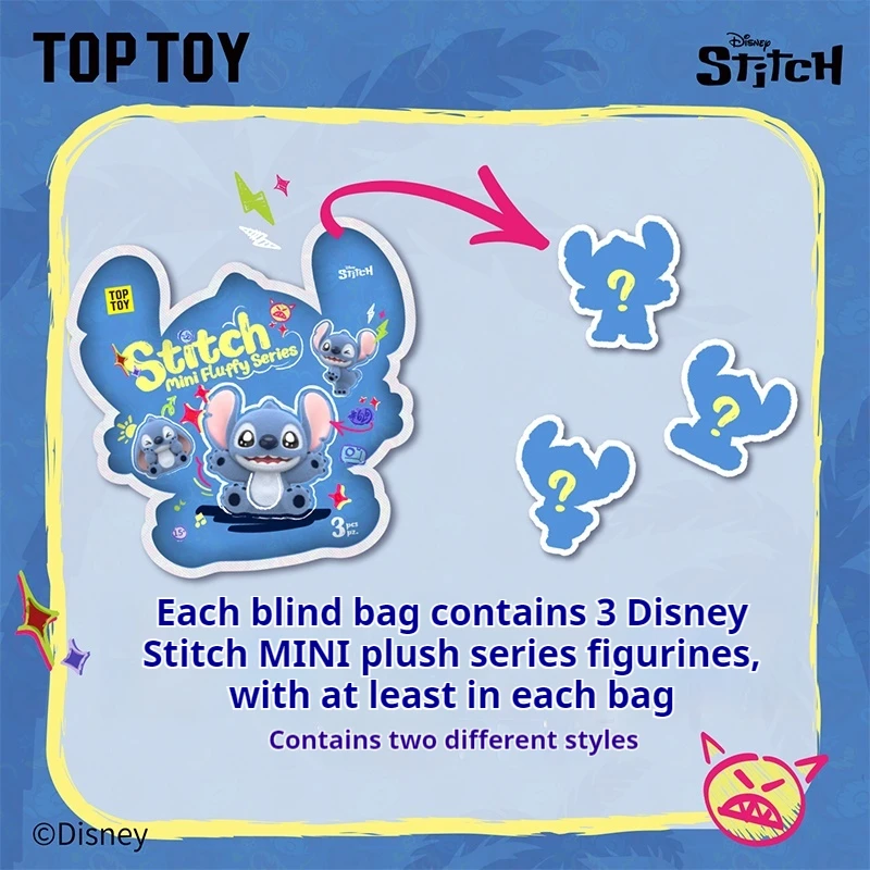Toptoy Stitch Mini Fluffy Series Blind Box Cute Emotional Puppy Collectible Tanabata Gift Trendy Toy For Kids And Collectors
