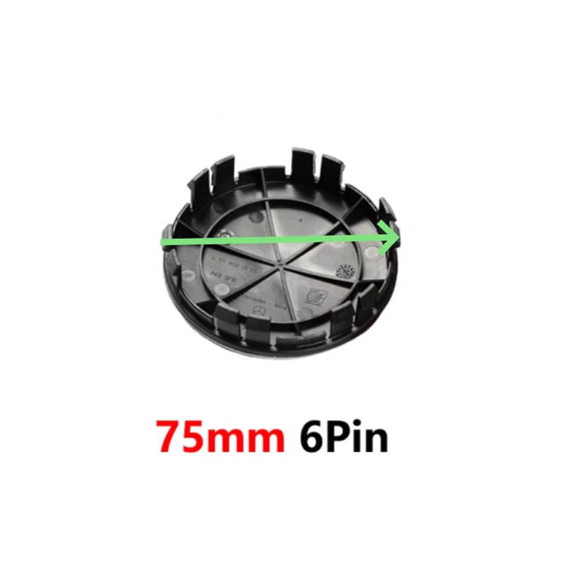 80 قطعة 6pin 75 مللي متر 3pin سيارة عجلة مركز قبعات شارة ل B/C/E/S الفئة أ الفئة C200L GLC GLK CLA W126 اكسسوارات السيارات التصميم #2