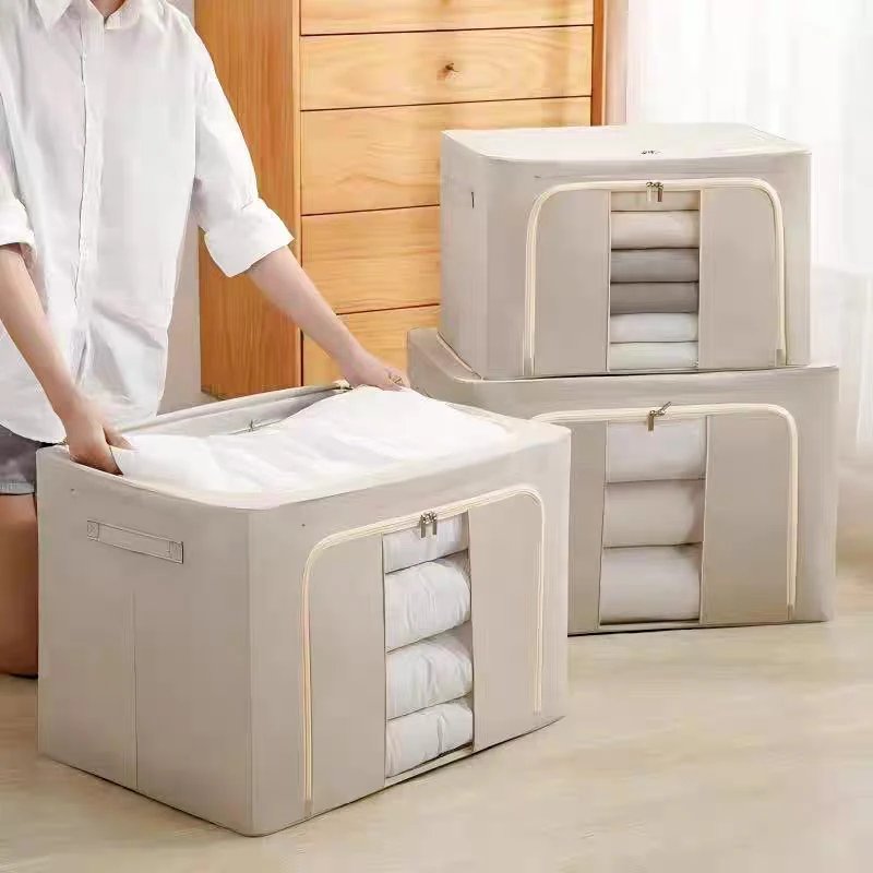 Foldable Storage Box Clothing Organizer Moving Extra Large Oxford Folding Boxes High Capacity Home Organization