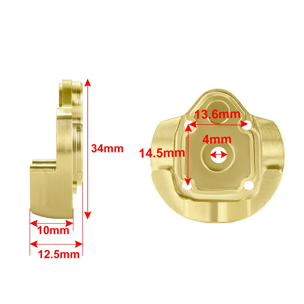 AXSPEED 2 szt. Mosiężne zewnętrzne osłony portalowe przeciwwaga do osiowego UTB18 Capra 1/18 Buggy RC akcesoria do modernizacji modelu części