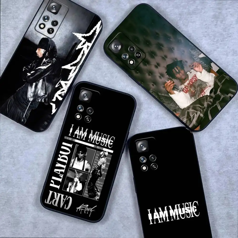 

P-Playboy MUSIC C-Carti Phone Case For Samsung S 25,24,23,22,30,21,10,9,Ultra,Plus,Lite,FE,4,5G Black Soft Case