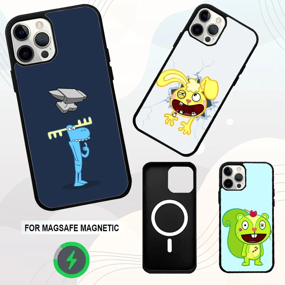 

H-Happy T-Tree Friends Phone Case For iPhone 16e,16,15,14,13,12,11,Plus,Pro,Max,Mini Magsafe Magnetic Wireless Charging