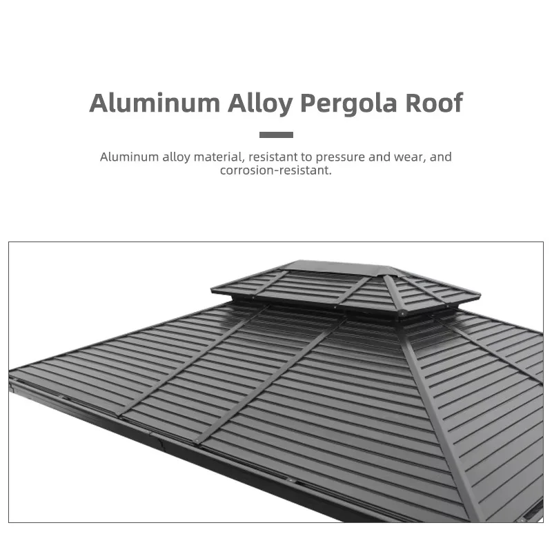 شرفة حديقة متنقلة مع مظلة شمسية قابلة للسحب من الألومنيوم شرفة شرفة شرفة مع هيكل حديقة مظلة مضاد VU #2