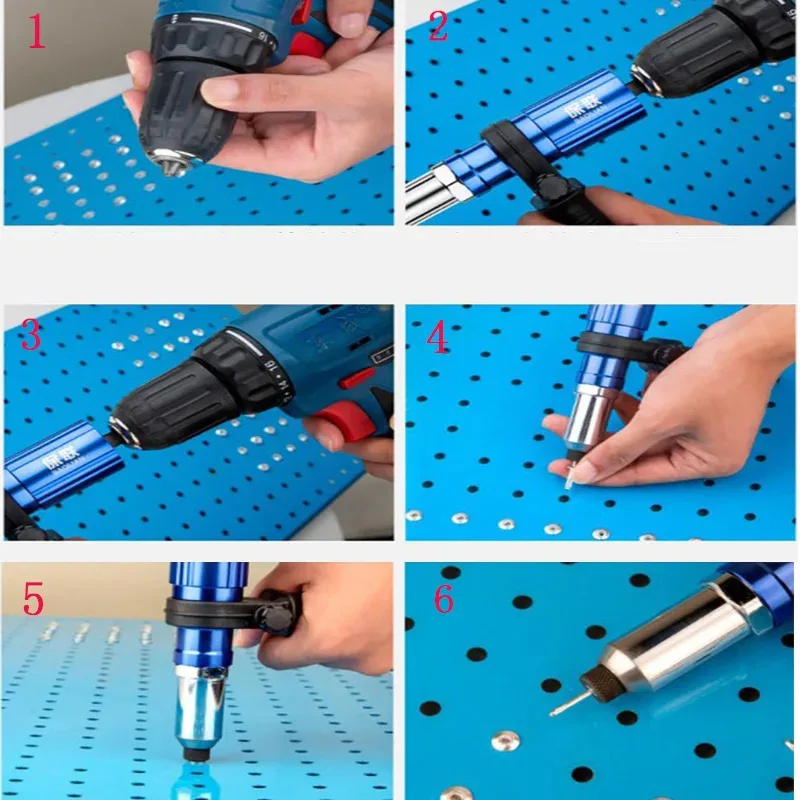 電動リベットナットガン-リベットツール-24-48mm-コードレスリベットドリルアダプター-インサートナットツール-多機能ネイルガン-オートリベット