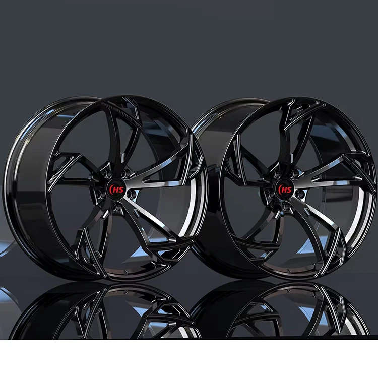 Wholesale T6-6061 Aluminum 18 19 20 21 22 23 Inch 5x112 Gloss Black Monoblock Forged Wheels  for