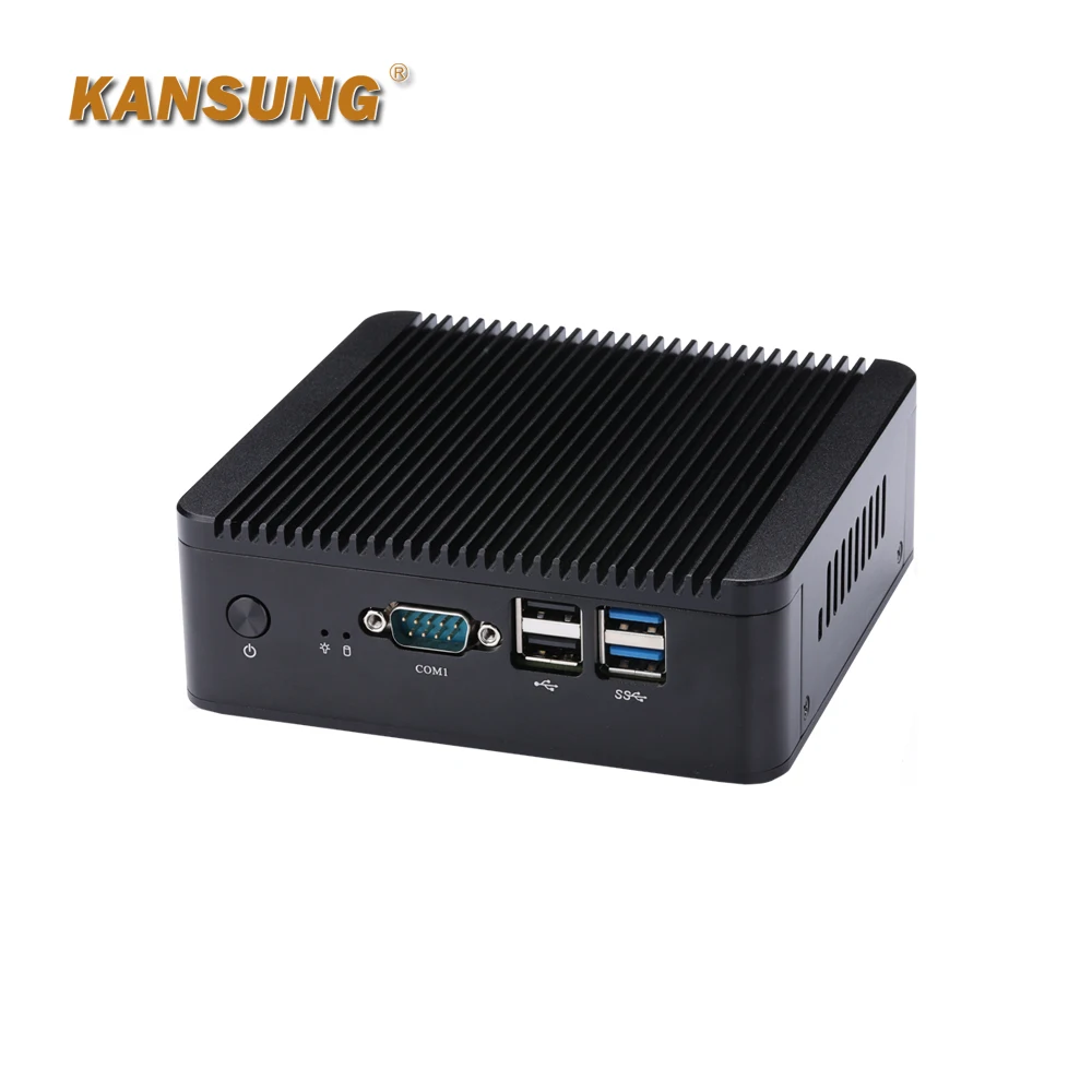 Kansung 3865u 7100u 7200u 7500u kabylake celeron i3 i5 i7 ddr4 2 hd 4 rs232 2 lan lüfter industrieller mini pc