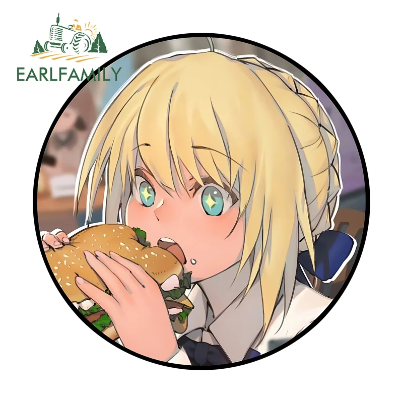 EARLFAMILY Saber Blonde Beauty Sexy Car Stickers Retro Graffiti Windshield Light Switch Decals Camper Decoration Accessories
