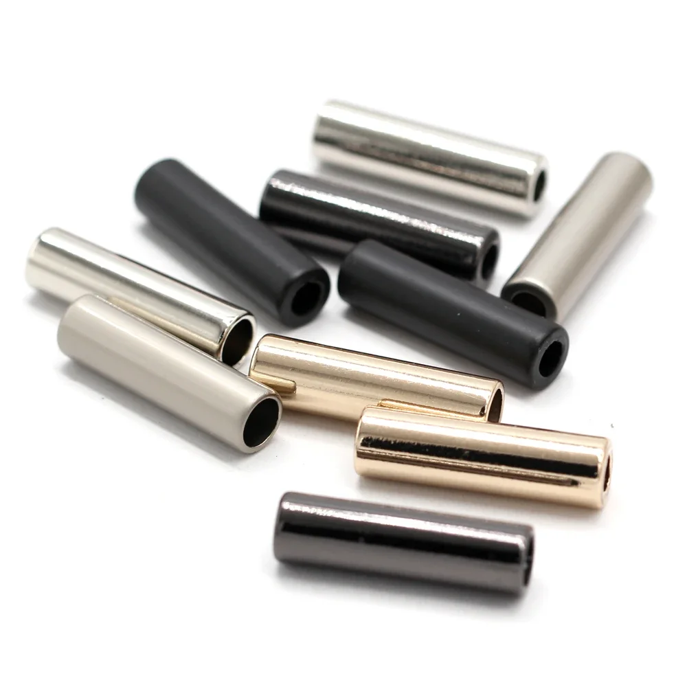 10Pcs High Quality Cylinde Metal End Stopper Cord Rope Ends Lock Lanyard Clips Fastener Garment Drawstrings Accessories 20/25mm