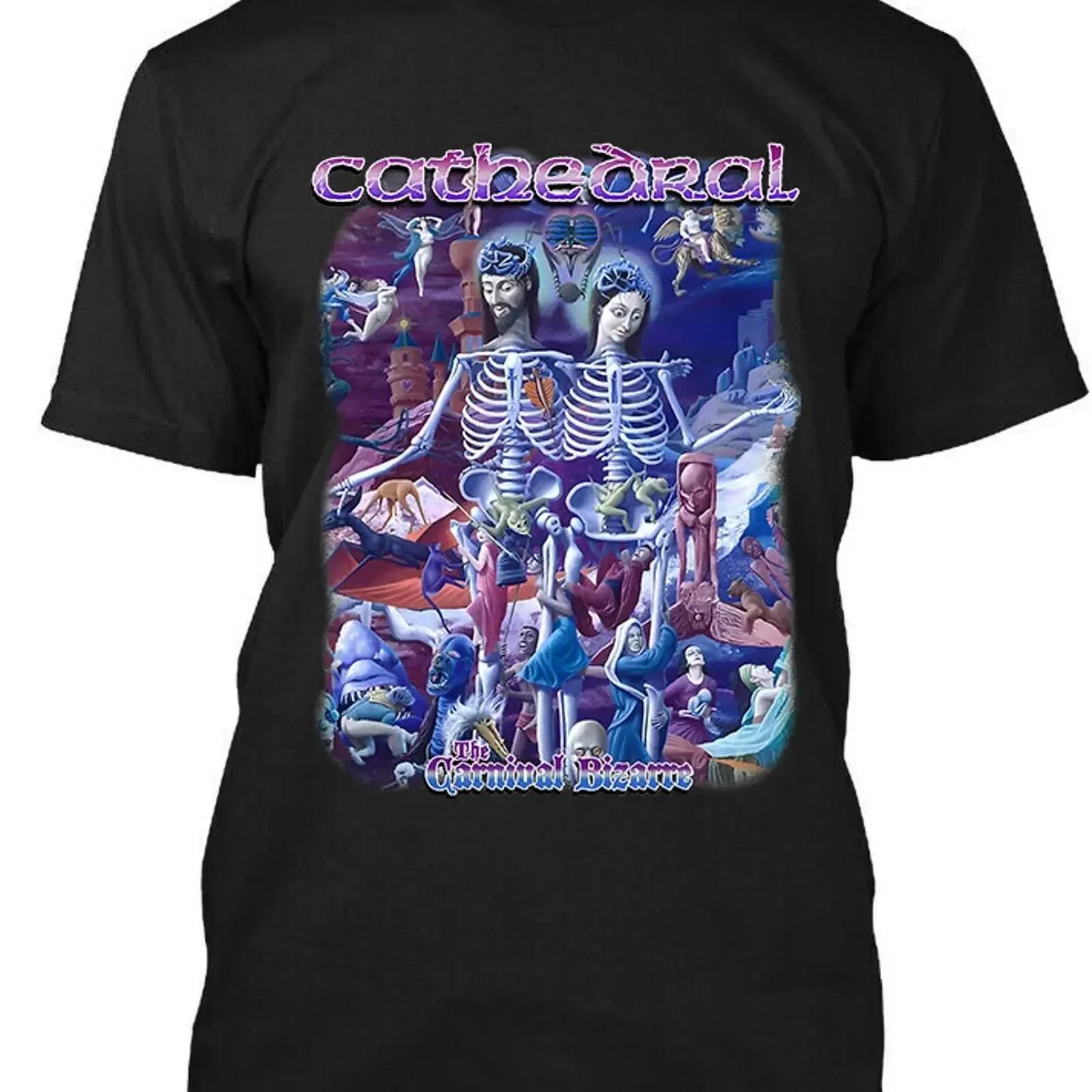 NEW Popular Cathedral The Carnival Bizarre England Classic Logo T SHIRT S 4XL vintage Washed Versatile Slightly graphic