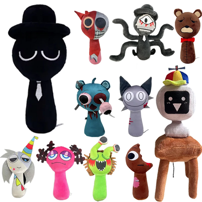 Sprunki ألعاب من القطيفة Sprunki أفخم دمية Sprunki لعبة الكرتون وسادة هدايا عيد ميلاد الاطفال محشوة الدمى هدية الكريسماس