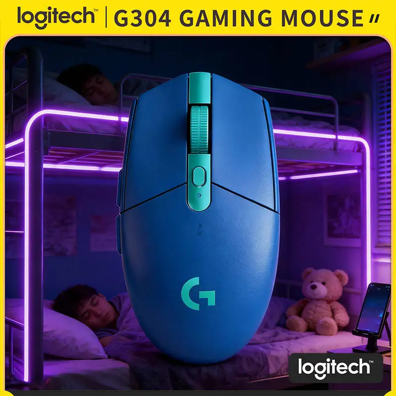 

Беспроводная игровая мышь Logitech G304 LIGHTSPEED, 12000 DPI, задержка 1 мс, сенсор HERO, 250 часов автономной работы, легкий дизайн, для ПК-геймеров