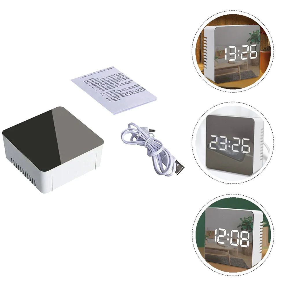 

Mirror Led Digital Alarm Clock Luminous Display Electronic Timepiece For Bedroom Home Office Desktop Decorative Clock