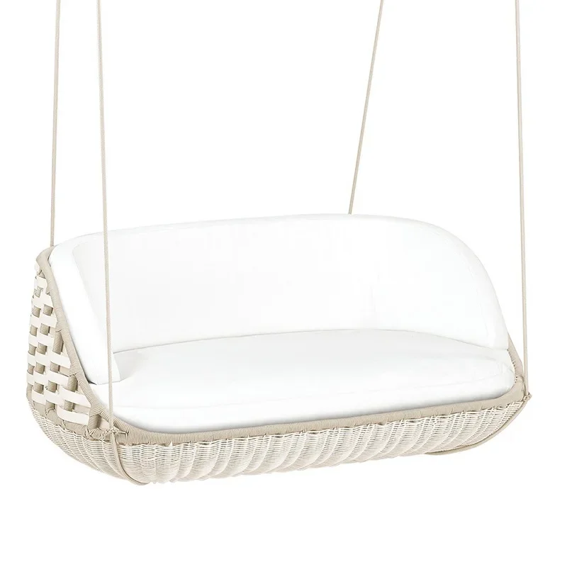 Outdoor Furniture Hanging Creative Round Bed Hanging Chair Swing Rocking Chair Rattan Sofa Hanging Basket Balcony Reso