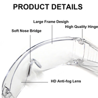 Safety Goggles Anti-Splash Dustproof Work Laboratory Glasses Eye Protection Labor Protection Safety Glasses Clear Lenses