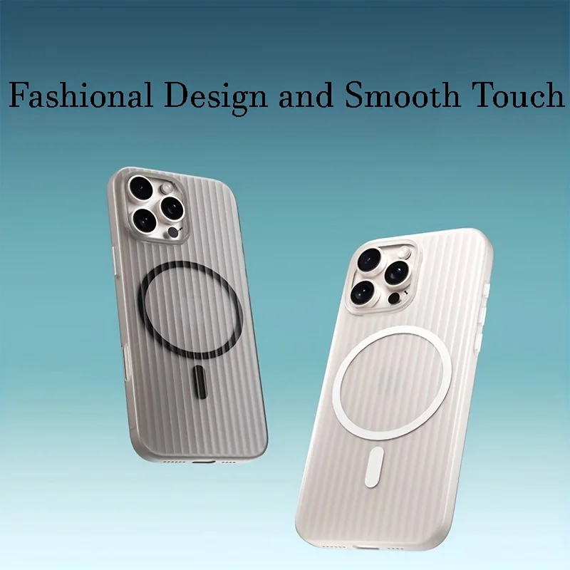PC Magnetic Suction King، مناسب لحافظة الهاتف المحمول iPhone 17promax Design، خطوط ناعمة، نمط مريح
