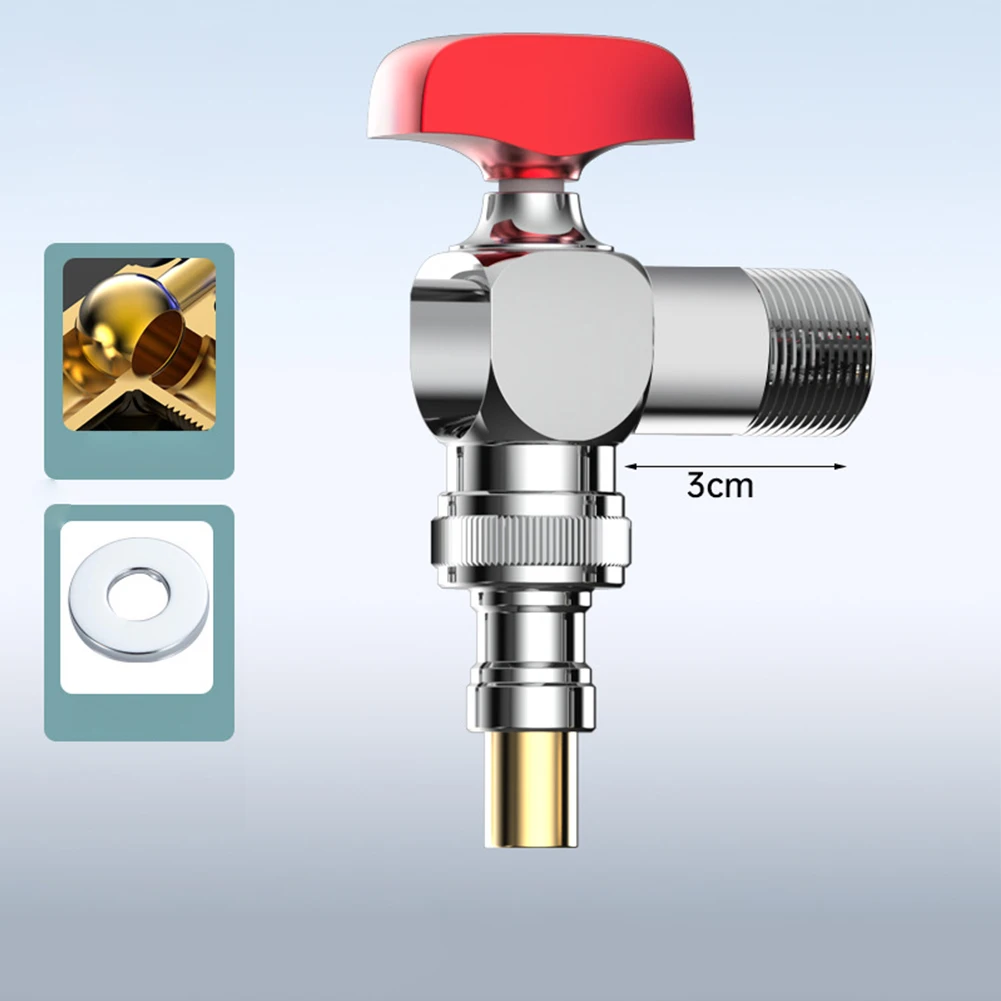 Brass Ball Valve G1/2 Inlet And Outlet Aperture Zinc Alloy Handwheel for versatile Ball Valve Washing Machine Bathroom