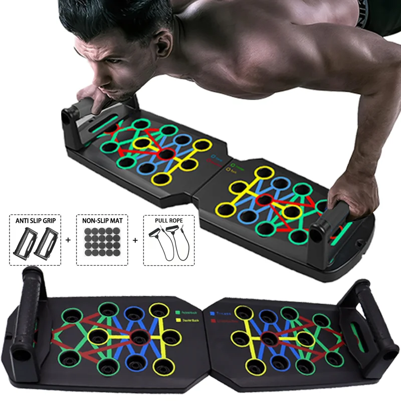 Home Gym Equipment 30in1 Home Workout Set with Foldable Push Up Bar Resistance Band Professional Push