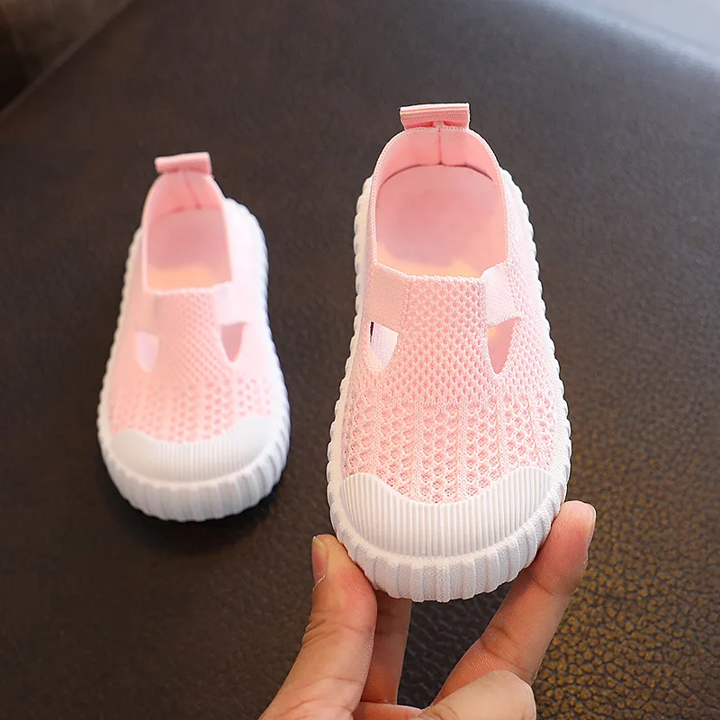 New Kids Mesh Sneakers Children Casual Shoes Slip-on Breathable Non-slip Boots Baby Boys Girls Sport Shoes