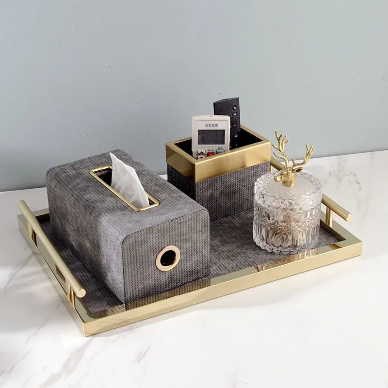 Napkin Paper Towel Holder Home Car Paper Towel Box With Lid Stand Decoration Coffee Table Coffee Table Desktop Organizer tray se