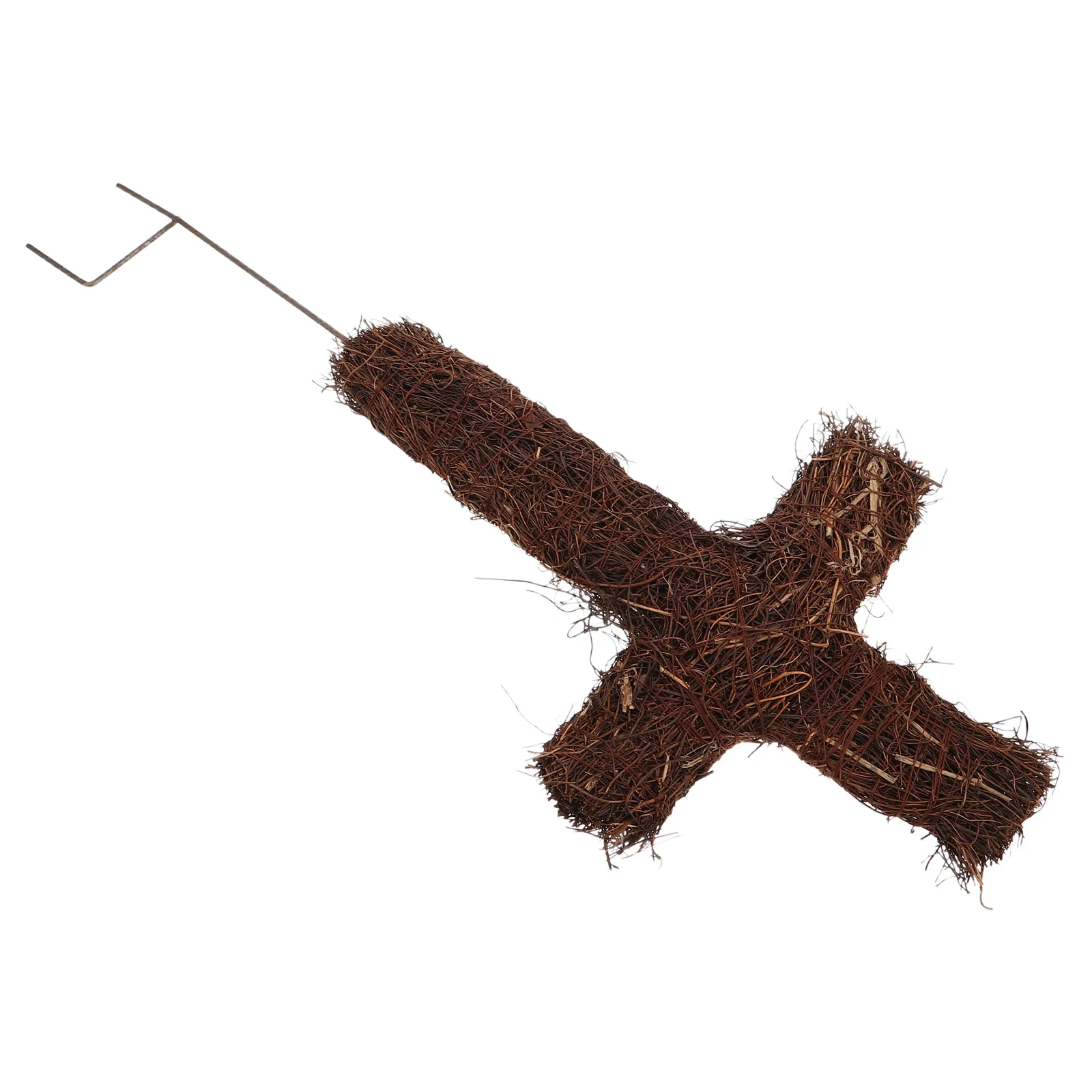 

Woven Rattan Cross - Weather Resistant Cross Stake for Garden Yard and Cemetery - Christmas Decoration Outdoor Crosses for Yard